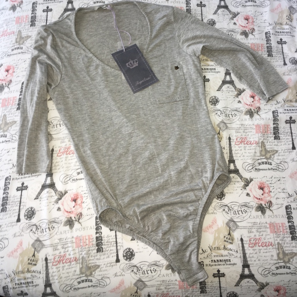 New Gray Bodysuit size M